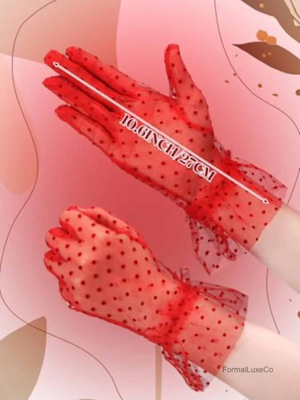 6 Pairs Lace Tea Party Gloves Elegant Short Novelty Floral Accessories